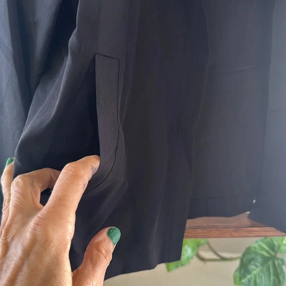 Eileen fisher Sandwashed Tencel Round Neck Jacket silk black NWT size small - Picture 11 of 16